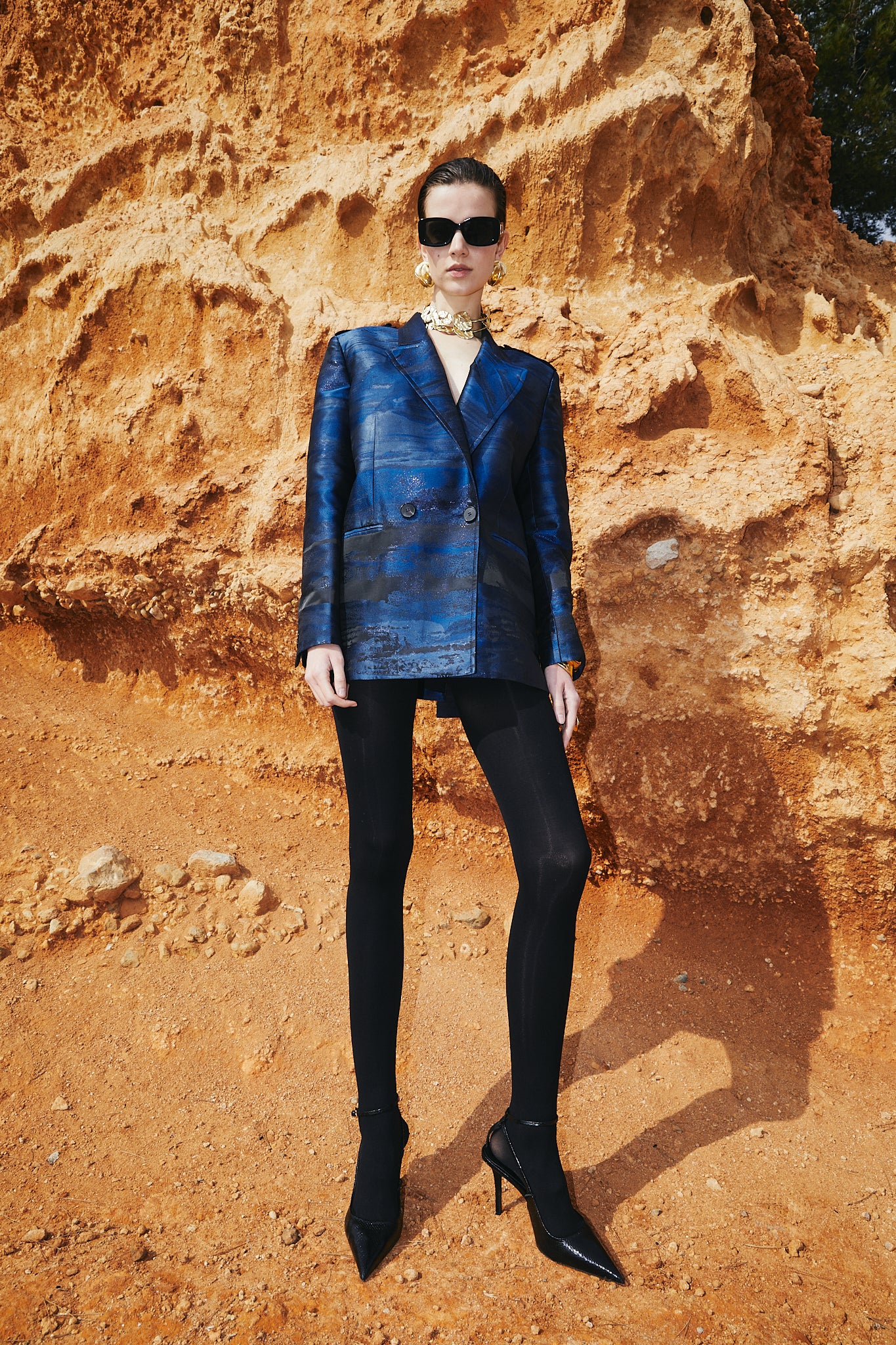 OVERSIZED JACQUARD BLAZER