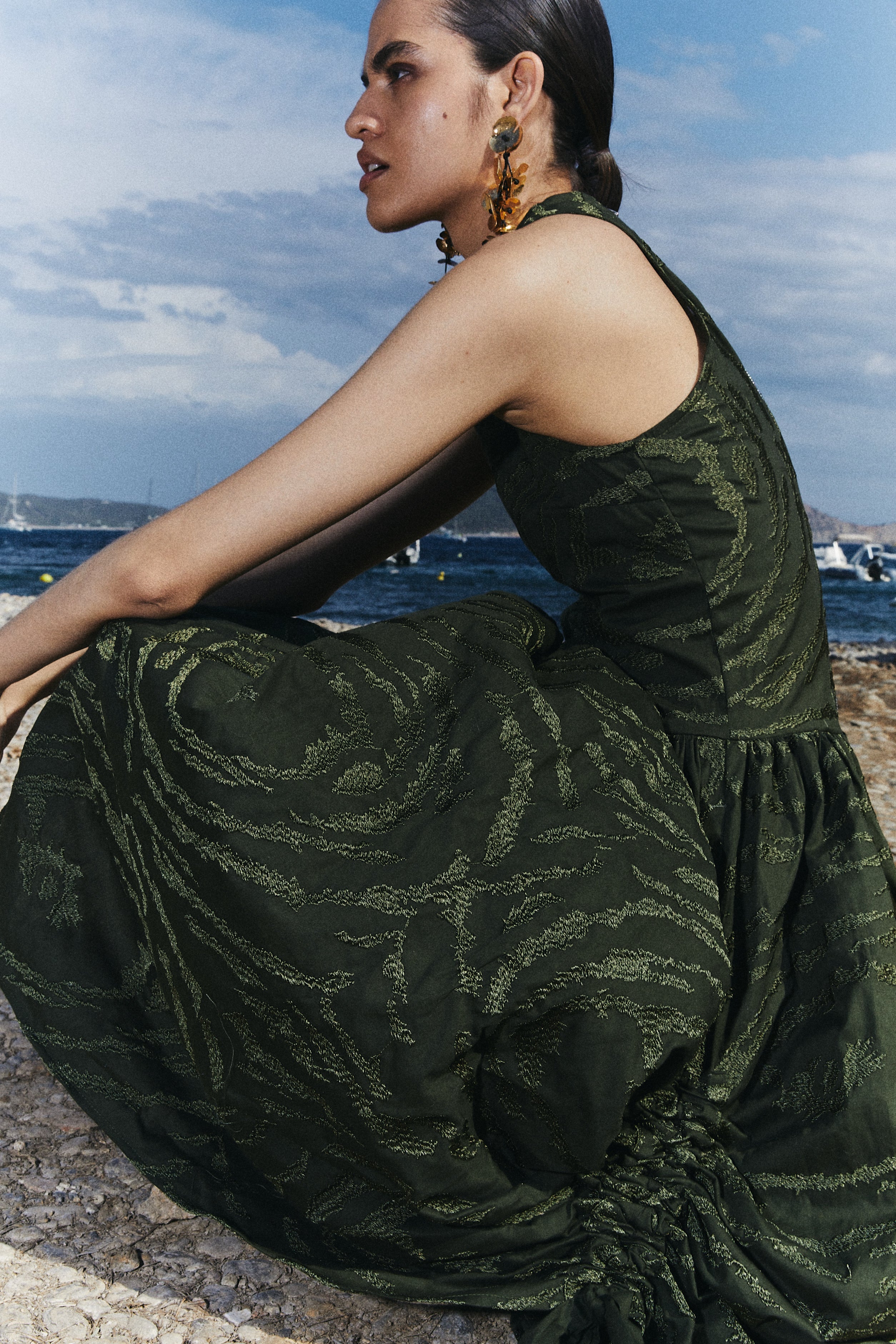 EMBROIDERED COTTON DRESS
