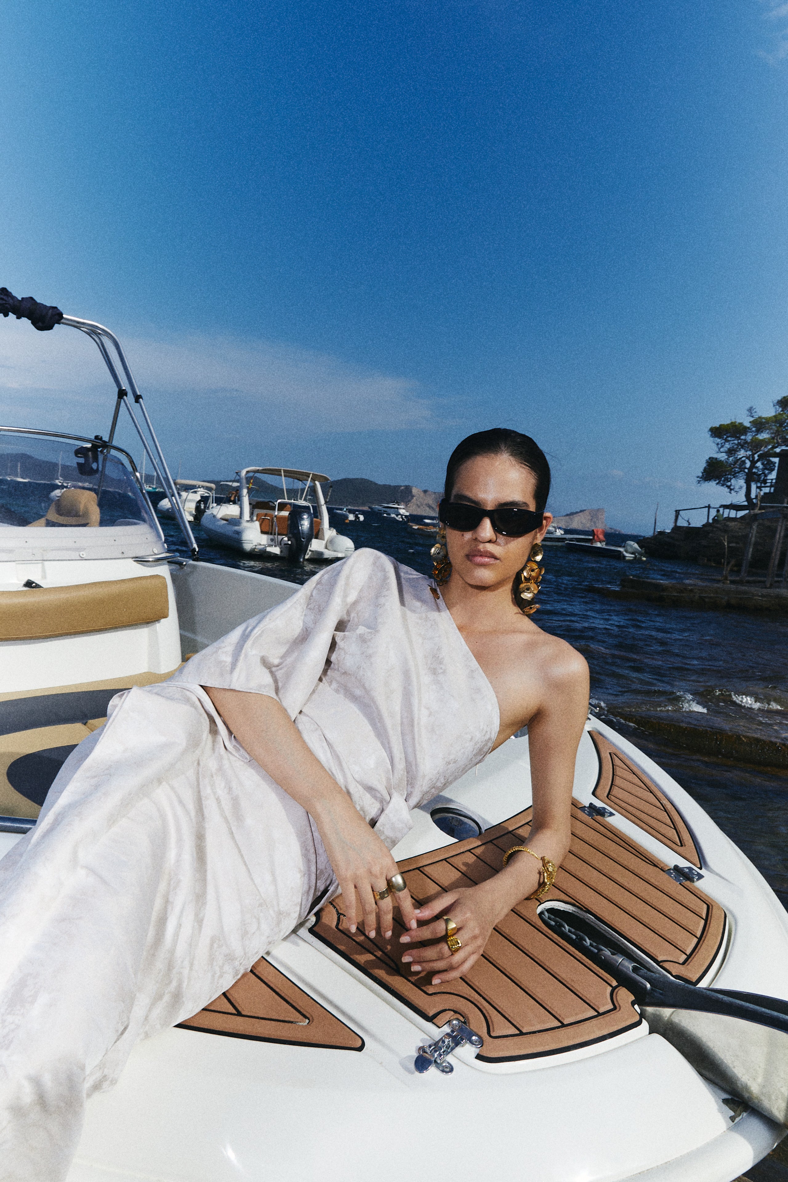 ASYMMETRICAL JACQUARD KAFTAN