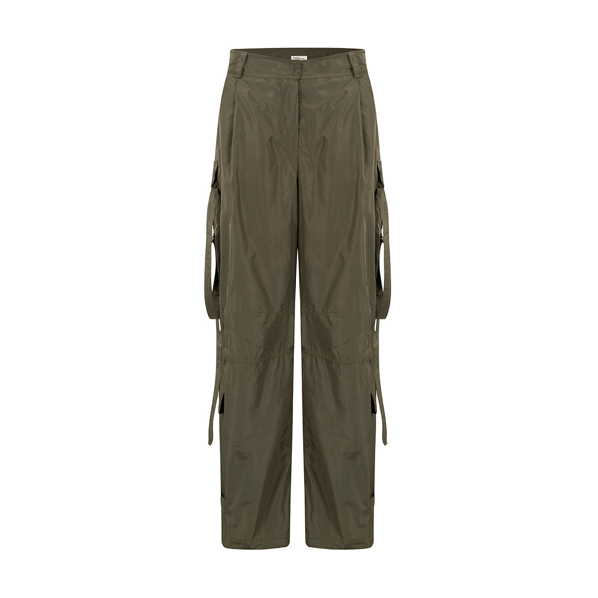 TAFFETA MAXI CARGO PANTS