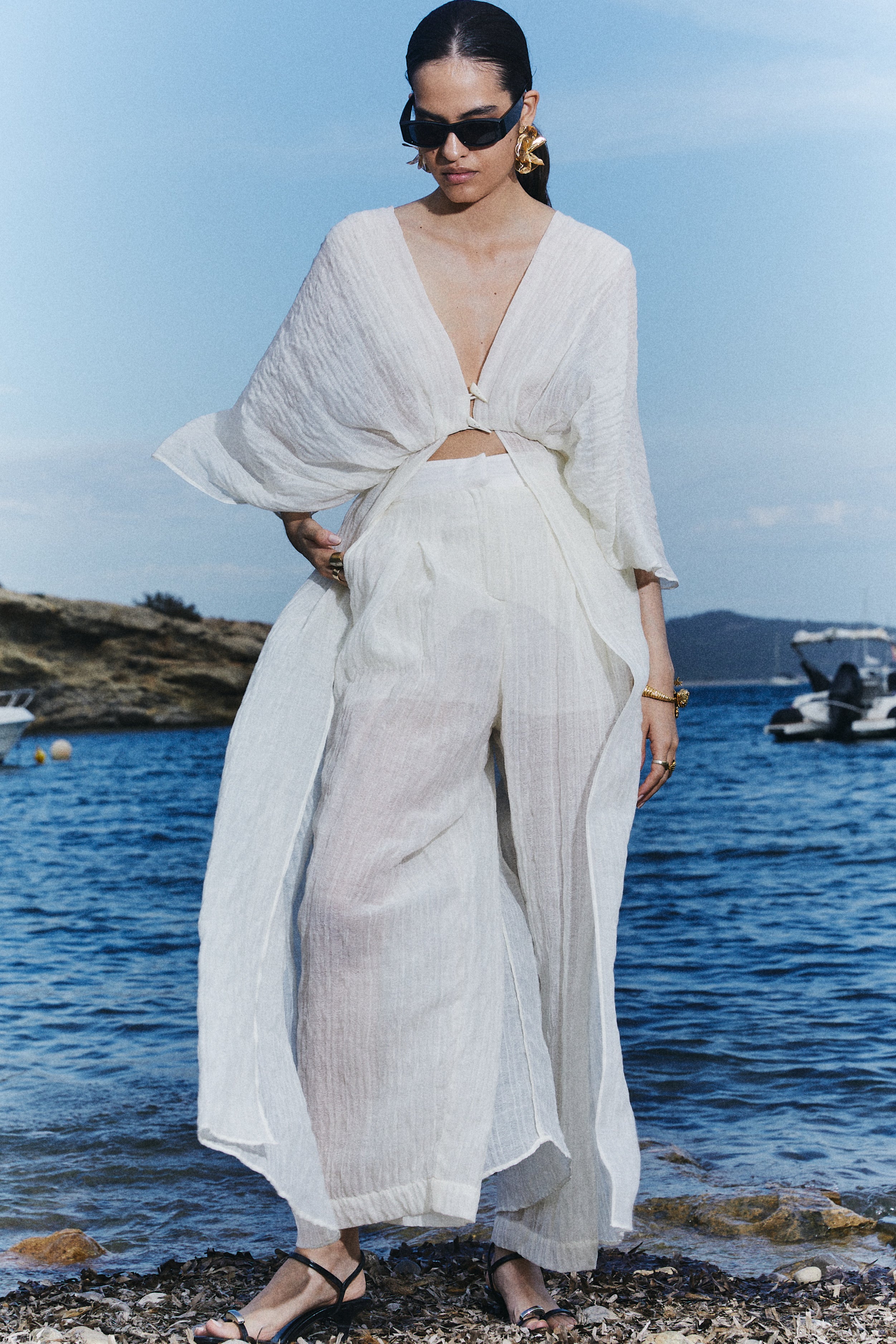 ORGANZA PALAZZO PANTS
