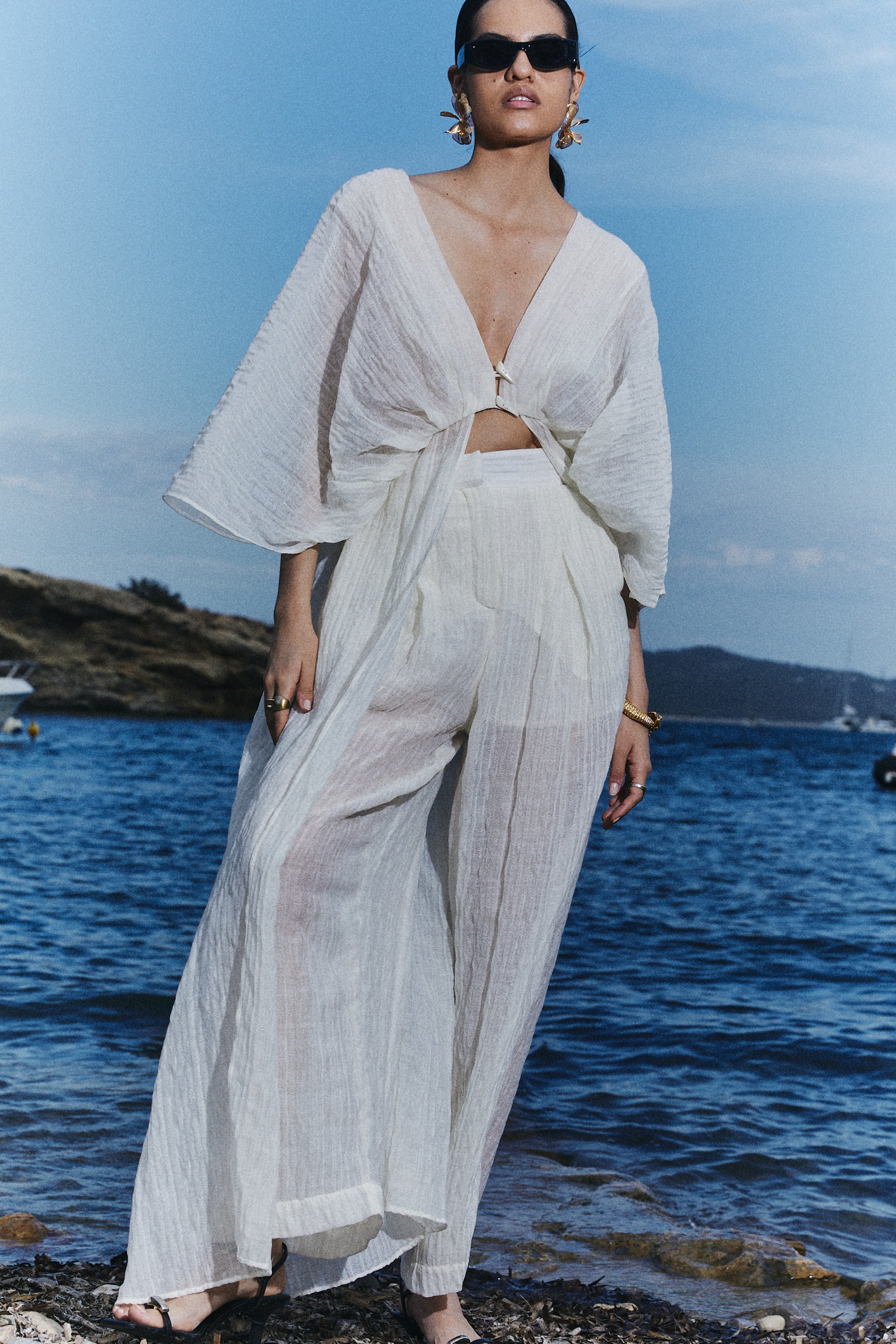 ORGANZA PALAZZO PANTS