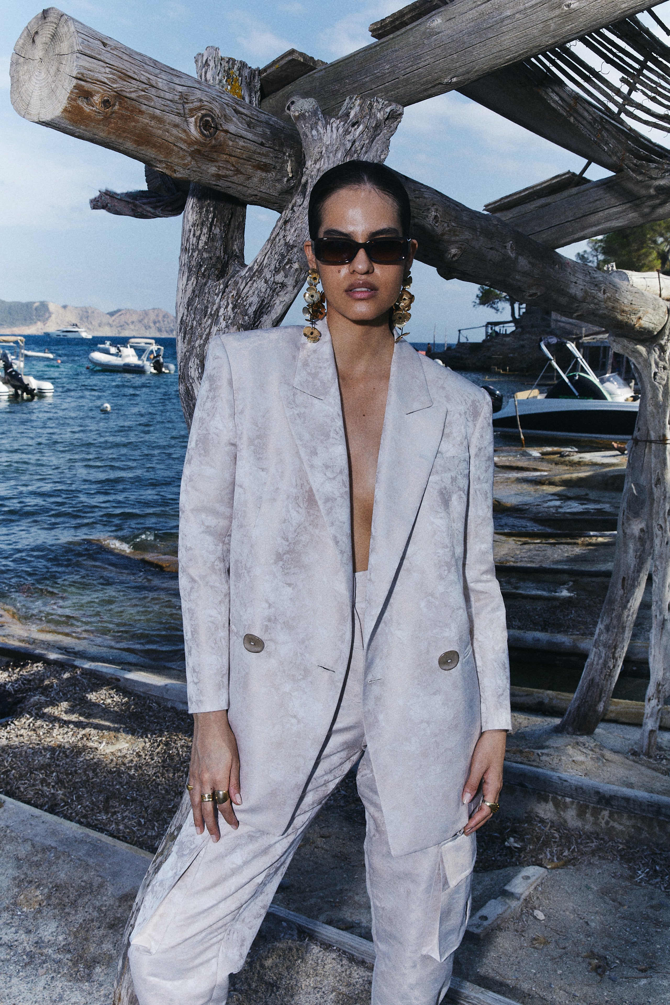 OVERSIZED JACQUARD BLAZER