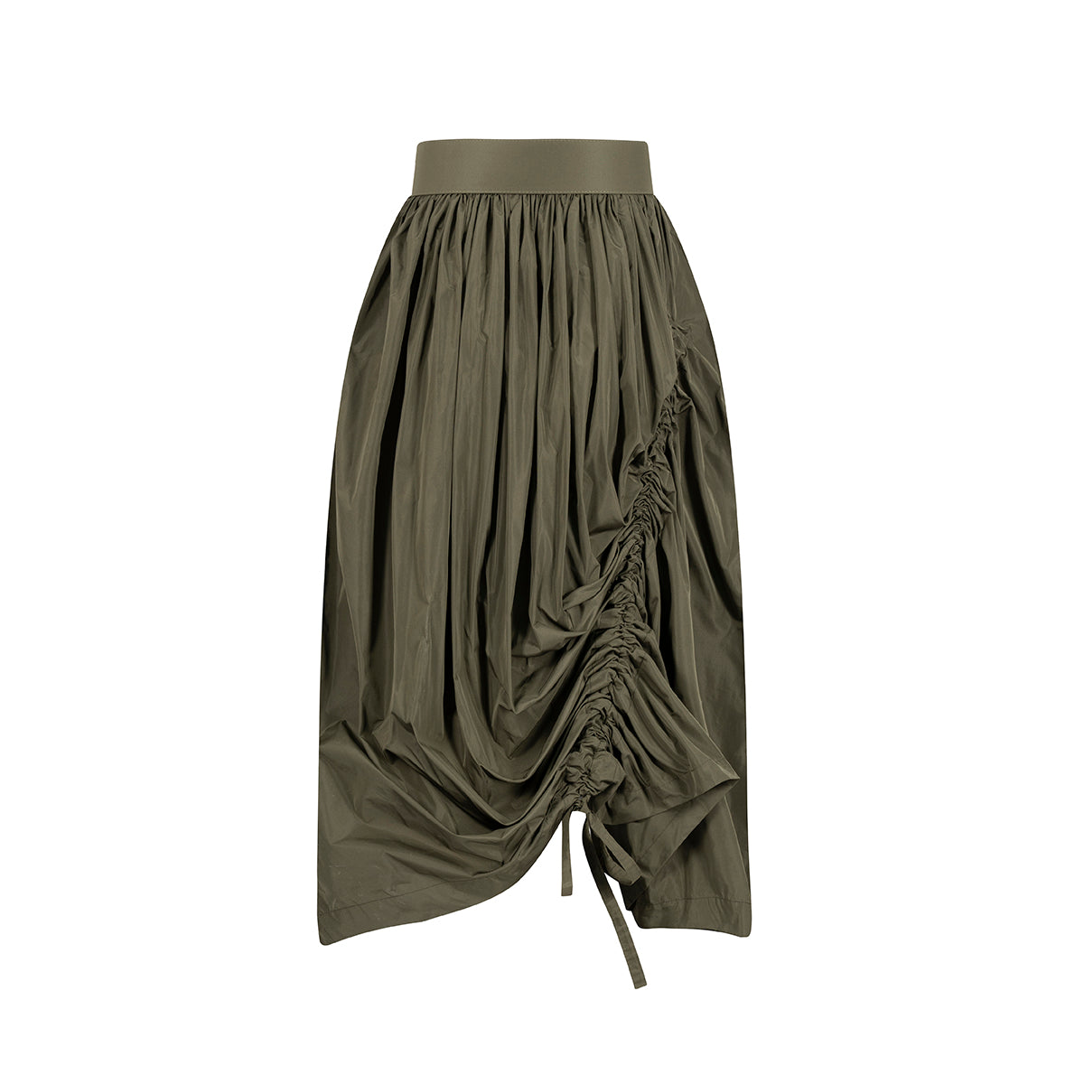 ASYMMETRICAL TAFFETA SKIRT
