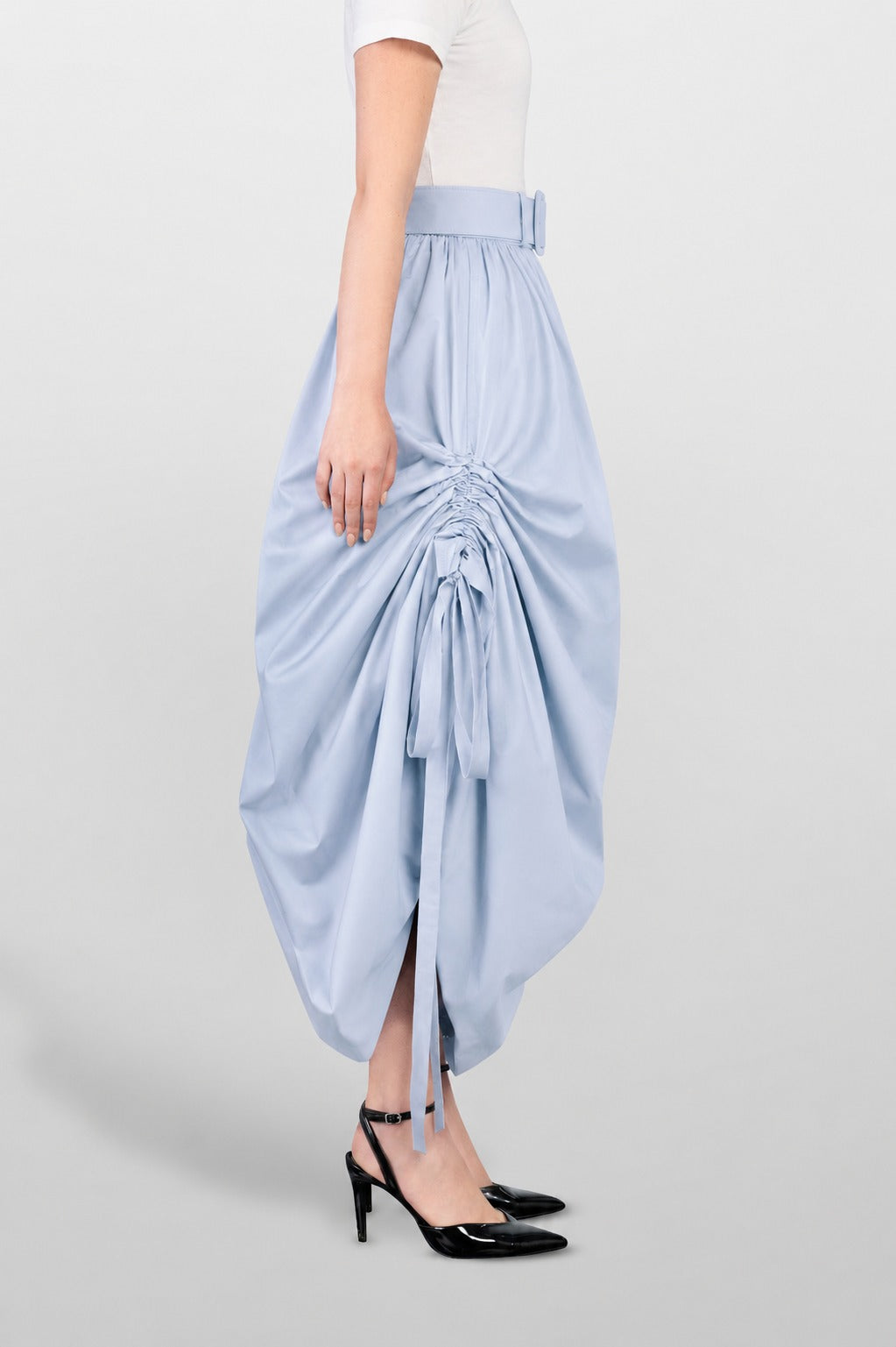 NYLON SKIRT COULISSE WITH BELT