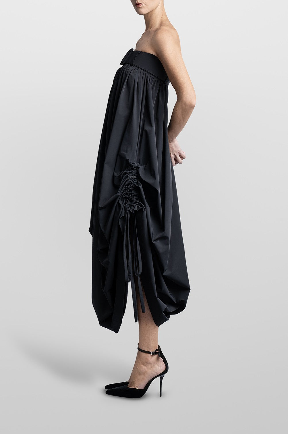BALLOON LONG DRESS WITH BELT